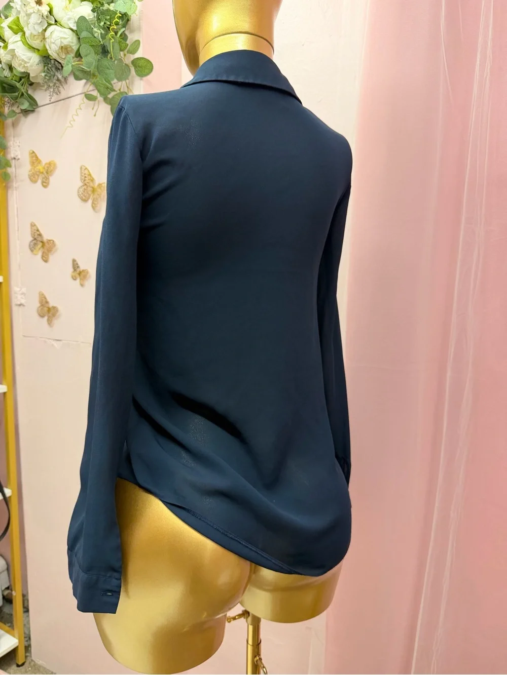 Primark Dark Navy Long-Sleeve Button-Down Shirt